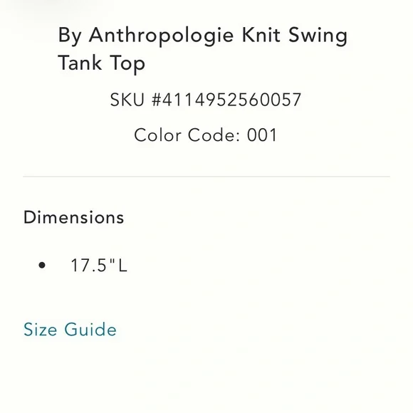 Anthropologie Black Swing Tank Top - Picture 6 of 6